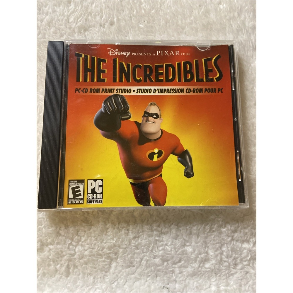 Disney Pixar's the Incredibles PC CD Rom Print Studio Game for Windows 98/Me/Xp